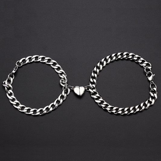 Love Magnet Attracts a Pair Of Male And Female Couple Bracelets