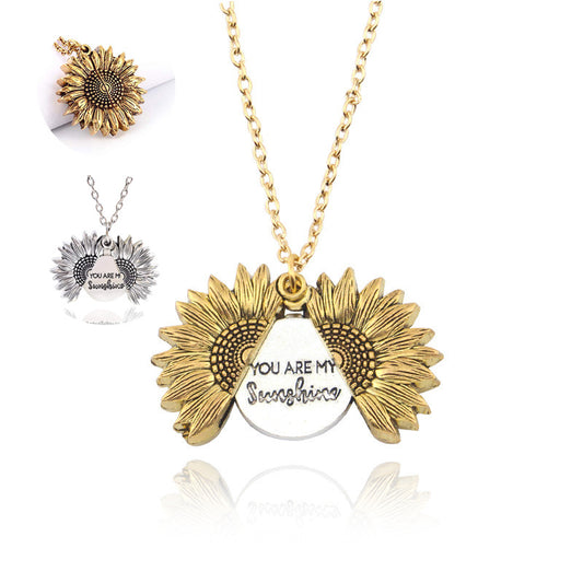 Sunflower Necklace Women